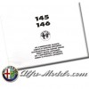 Alfa Romeo 145 / 146 Owners Manual Supplement